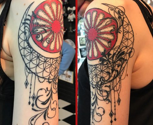 girlie sonya trusty colour tattoo reds tattoo colchester essex