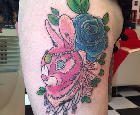 Tattoo, tat, ink, body art, bunny, bunny tattoo, rabbit, rabbit tattoo, pink rabbit, leg, leg tattoo, new school rabbit, new school bunny, Colchester, essex, best rated tattoo, top artist, best artist, tattoo Colchester, Colchester tattoo, essex tattoo, tattoo essex, recommended tattoo studio, tattoo studio, cheap tattoo, good tattoo, tattoo art, ink, inked, reds tattoo, reds tattoo parlour, reds, reds tattoo studio, high street studio, sonya trusty, female tattoo artist, female artist, tattooartist, tattooed, blackandgreytattoo, b&g tattoo, tattooart, tattoo life, tattooer, tattoo love, blackandwhite, awesometattoos, old school, oldschool tattoo, neo traditional, neo traditional tattoo, new school, new school tattoo, traditional tattoo, oldlines, traditionaltattoos, blackwork, boldwillhold, tradworkers, neotraditionaltattoo, classictattoo, blackworktattoo, bold,