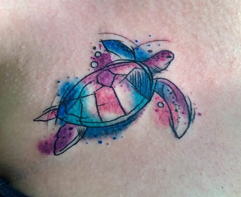 Tattoo, Best Tattoo, Colchester, Essex, Tattoo art, Tattoo Artist, Tattoos, Tattoo design, Top Tattoo, reds tattoo, anna kowacka, essex tattoo, colchester, tattoo ideas, watercolour, water colour, watercolour tattoo, turtle, turtle tattoo, sea life