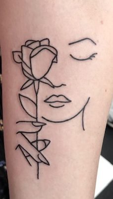 Tattoo, Best Tattoo, Colchester, Essex, Tattoo art, Tattoo Artist, Tattoos, Tattoo design, Top Tattoo, reds tattoo, anna kowacka, essex tattoo, colchester, tattoo ideas, linework, linework tattoo, outline, outline tattoo, rose, rose tattoo, face, face tattoo