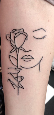Tattoo, Best Tattoo, Colchester, Essex, Tattoo art, Tattoo Artist, Tattoos, Tattoo design, Top Tattoo, reds tattoo, anna kowacka, essex tattoo, colchester, tattoo ideas, linework, linework tattoo, outline, outline tattoo, rose, rose tattoo, face, face tattoo