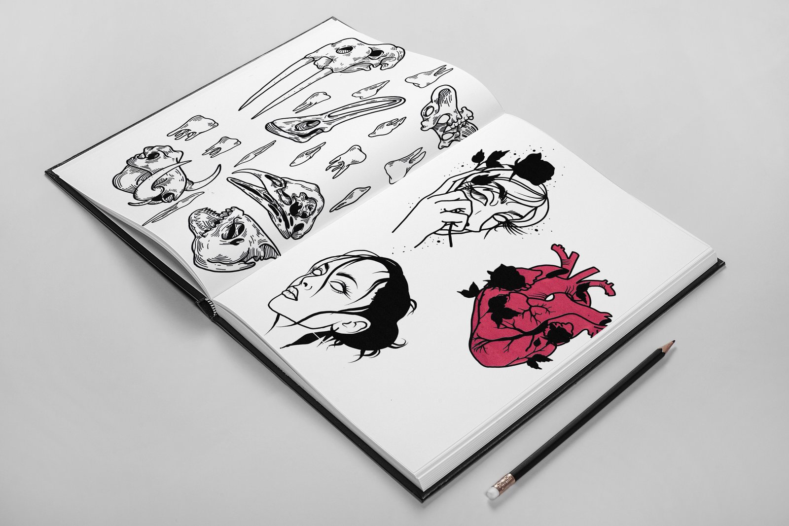 Tattoo, Best Tattoo, Colchester, Essex, Tattoo art, Tattoo Artist, Tattoos, Tattoo design, Top Tattoo, reds tattoo, anna kowacka, essex tattoo, colchester, tattoo ideas, concept, tattoo concept, drawing, tattoo design, linework, linework tattoo, outline, outline tattoo, heart tattoo, bone tattoo, skull tattoo, girl tattoo