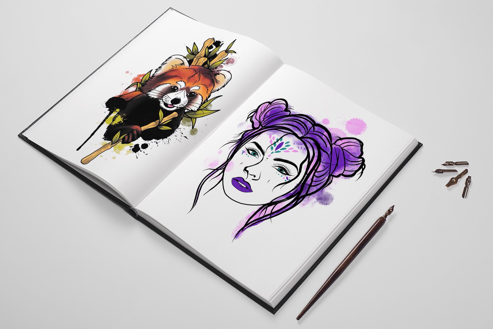 Tattoo, Best Tattoo, Colchester, Essex, Tattoo art, Tattoo Artist, Tattoos, Tattoo design, Top Tattoo, reds tattoo, anna kowacka, essex tattoo, colchester, tattoo ideas, concept, tattoo concept, drawing, tattoo design, watercolour, water colour, watercolour tattoo, red panda tattoo, girl tattoo