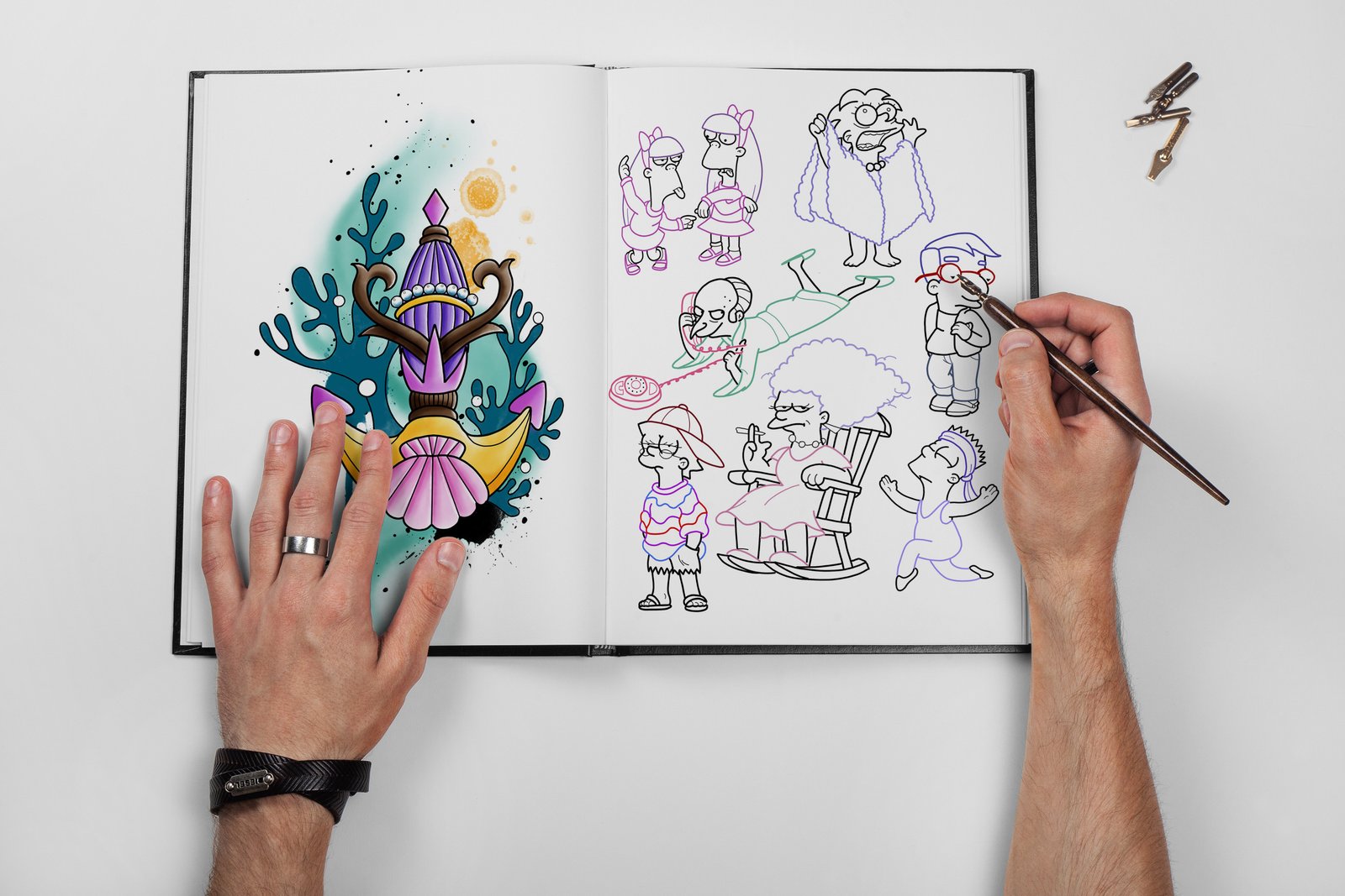 Tattoo, Best Tattoo, Colchester, Essex, Tattoo art, Tattoo Artist, Tattoos, Tattoo design, Top Tattoo, reds tattoo, anna kowacka, essex tattoo, colchester, tattoo ideas, concept, tattoo concept, drawing, tattoo design, colour, colour tattoo, the simpsons, the simpsons tattoo, anchor, anchor tattoo