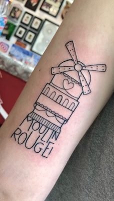 Tattoo, Best Tattoo, Colchester, Essex, Tattoo art, Tattoo Artist, Tattoos, Tattoo design, Top Tattoo, reds tattoo, anna kowacka, essex tattoo, colchester, tattoo ideas, linework, linework tattoo, outline, outline tattoo, windmill, windmill tattoo, moulin rouge tattoo, moulin rouge