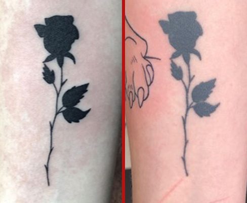 Tattoo, Best Tattoo, Colchester, Essex, Tattoo art, Tattoo Artist, Tattoos, Tattoo design, Top Tattoo, reds tattoo, anna kowacka, essex tattoo, colchester, tattoo ideas, linework, linework tattoo, outline, outline tattoo, rose, rose tattoo, rose and stem, fresh tattoo, healed tattoo, fresh vs healed