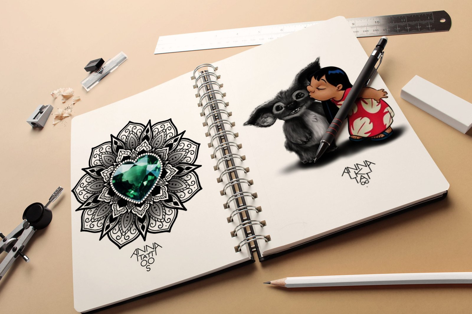 Tattoo, Best Tattoo, Colchester, Essex, Tattoo art, Tattoo Artist, Tattoos, Tattoo design, Top Tattoo, reds tattoo, anna kowacka, essex tattoo, colchester, tattoo ideas, concept, tattoo concept, drawing, tattoo design, mandala, mandala tattoo, lilo and stitch, disney tattoo