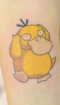 Tattoo, Best Tattoo, Colchester, Essex, Tattoo art, Tattoo Artist, Tattoos, Tattoo design, Top Tattoo, Colour Tattoo, reds tattoo, anna kowacka, essex tattoo, colchester, tattoo ideas, pokemon, pokemon tattoo, psyduck, psyduck tattoo, anime tattoo