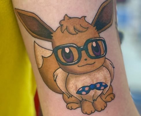 Tattoo, Best Tattoo, Colchester, Essex, Tattoo art, Tattoo Artist, Tattoos, Tattoo design, Top Tattoo, Colour Tattoo, reds tattoo, anna kowacka, essex tattoo, colchester, tattoo ideas, pokemon, pokemon tattoo, anime tattoo, eevee tattoo, eevee pokemon