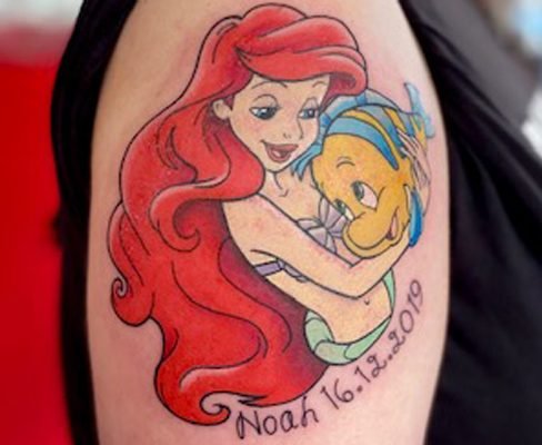Tattoo, tat, ink, body art, Colchester, essex, best rated tattoo, top artist, best artist, tattoo Colchester, Colchester tattoo, essex tattoo, tattoo essex, recommended tattoo studio, tattoo studio, cheap tattoo, good tattoo, tattoo art, ink, inked, reds tattoo, reds tattoo parlour, reds, reds tattoo studio, high street studio, anna kowacka, female tattoo artist, female artist, tattoo artist, tattooed, geek tattoo, geeky tattoo, nerdy tattoo, nerd tattoo, gamer tattoo, gamer, gaming tattoo, gamer ink, geek ink, pop culture tattoo, disney, disney tattoo, disney princess tattoo, the little mermaid, the little mermaid tattoo, mermaid, mermaid tattoo, flaunder, flaunder tattoo, mum, mum tattoo, name, name tattoo, birthdate tattoo, birthdate, shoulder, shoulder tattoo, ariel, ariel tattoo