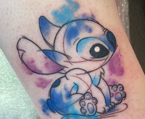 Tattoo, tat, ink, body art, Colchester, essex, best rated tattoo, top artist, best artist, tattoo Colchester, Colchester tattoo, essex tattoo, tattoo essex, recommended tattoo studio, tattoo studio, cheap tattoo, good tattoo, tattoo art, ink, inked, reds tattoo, reds tattoo parlour, reds, reds tattoo studio, high street studio, anna kowacka, female tattoo artist, female artist, tattooartist, tattooed, watercolour, watercolor, watercolour tattoo, paint style, paint, paint style tattoo, splatter tattoo, watercolour splash, art, art style tattoo, arty, sketchy tattoo, illustrative tattoo, illustration tattoo, sketch tattoo, stitch, stitch tattoo, lilo, lilo tattoo, lilo and stitch tattoo, lilo and stitch, Disney, Disney tattoo, cute, cute tattoo, cute stitch tattoo, cute lilo and stitch tattoo, ohana, ohana tattoo, ohana means family, ohana means family tattoo, stitch experiment 626, experiment 626 tattoo, cartoon tattoo, animation tattoo, cartoon, animation, cartoon character, cartoon character tattoo, ankle, ankle tattoo, leg, leg tattoo