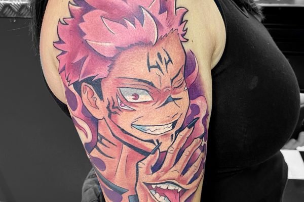 Tattoo, tat, ink, body art, Colchester, essex, best rated tattoo, top artist, best artist, tattoo Colchester, Colchester tattoo, essex tattoo, tattoo essex, recommended tattoo studio, tattoo studio, cheap tattoo, good tattoo, tattoo art, ink, inked, reds tattoo, reds tattoo parlour, reds, reds tattoo studio, high street studio, anna kowacka, female tattoo artist, female artist, tattooartist, tattooed, weeb, weeb tattoo, anime tattoo, kawaii, kawaii tattoo, manga, manga tattoo, weeb ink, anime art, anime style, manga style, manga tattoo style, anime tattoo style, geek tattoo, geeky tattoo, nerdy tattoo, nerd tattoo, gamer tattoo, gamer, gaming tattoo, gamer ink, geek ink, pop culture tattoo, jujutsu kaiser, jujutsu kaisen tattoo, jujutsu kaisen shoulder tattoo,