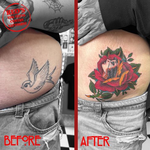 traditional rose tattoo