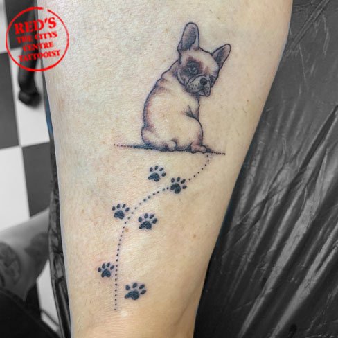 French Bulldog tattoo