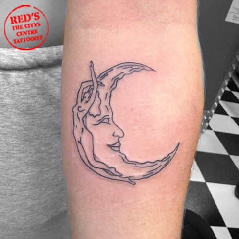 crescent moon tattoo
