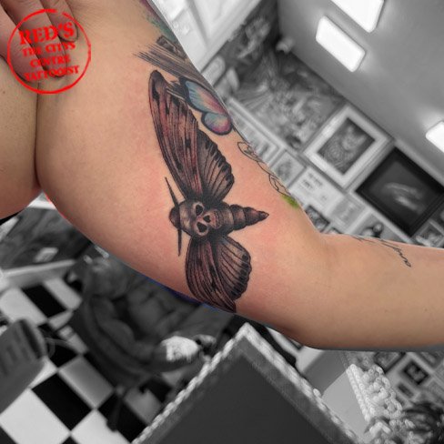 Death’s-head hawkmoth tattoo