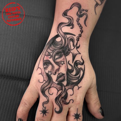 celestial woman tattoo