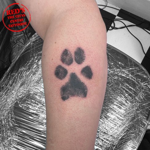 paw print tattoo