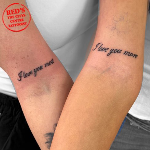 I love you most tattoo