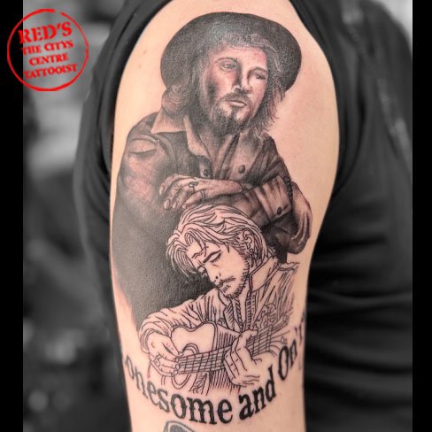 Waylon Jennings tattoo